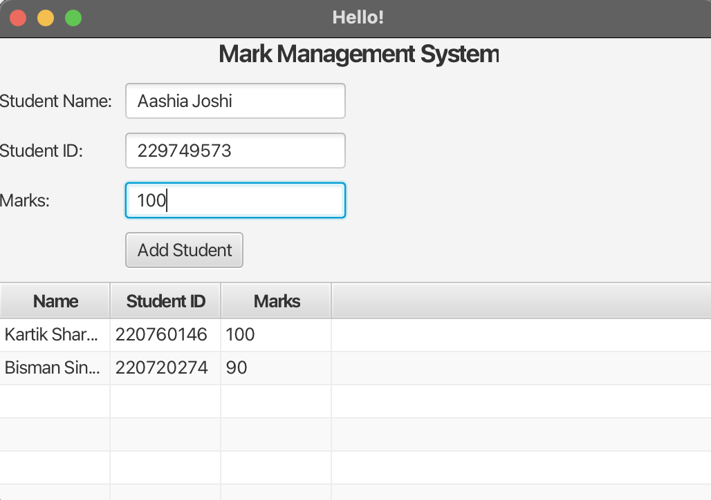 Mark Management System